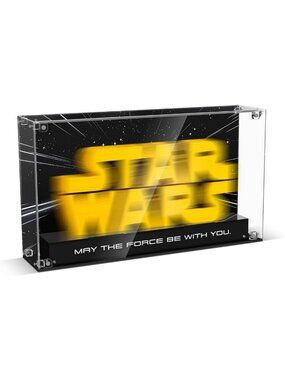 Clear Acrylic Display Case for Lego Star Wars Logo - Dustproof & Compatible Box
